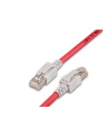 Wirewin Cat.6A LED Patchkabel 1m rot, PIMF, S/FTP, 10Gbps, Halogenfrei