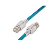 Wirewin Cat.6A LED Câble patch 0.5m bleu, PIMF, S/FTP, 10Gbps, Halogenfrei