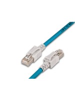Wirewin Cat.6A LED Câble patch 0.5m bleu, PIMF, S/FTP, 10Gbps, Halogenfrei