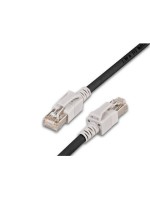 Wirewin Cat.6A LED Patch cable 0.5m black, PIMF, S/FTP, 10Gbps, Halogenfrei