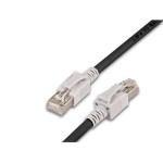 Wirewin Cat.6A LED Câble patch 1.5m noir, PIMF, S/FTP, 10Gbps, Halogenfrei