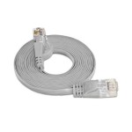 Wirewin Slim Patch cable: UTP, 1m, grey, Cat.6, AWG36, Klinkenschutz, Längenaufdruck