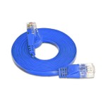 Wirewin Slim Patch cable: UTP, 0.10m, blue, Cat.6, AWG36, Klinkenschutz, Längenaufdruck