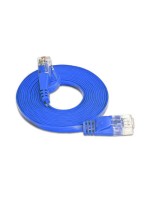 Wirewin Slim Patchkabel: UTP, 0.10m, blau, Cat.6, AWG36, Klinkenschutz, Längenaufdruck