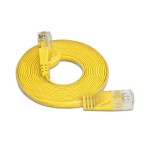 Wirewin Slim Patch cable: UTP, 0.25m, yellow, Cat.6, AWG36, Klinkenschutz, Längenaufdruck