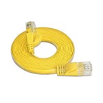 Wirewin Slim Câble patch: UTP, 5m, jaune, Cat.6, AWG36, Klinkenschutz, Längenaufdruck