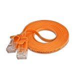 Wirewin Slim Patchkabel: UTP, 0.10m, orange, Cat.6, AWG36, Klinkenschutz, Längenaufdruck