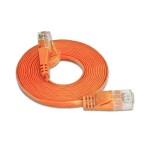 Wirewin Slim Câble patch: UTP, 0.5m, orange, Cat.6, AWG36, Klinkenschutz, Längenaufdruck