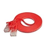 Wirewin Slim Câble patch: UTP, 0.10m, rouge , Cat.6, AWG36, Klinkenschutz, Längenaufdruck