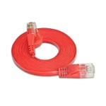 Wirewin Slim Câble patch: UTP, 0.25m, rouge , Cat.6, AWG36, Klinkenschutz, Längenaufdruck