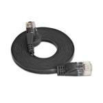 Wirewin Slim Câble patch: UTP, 0.10m,noir, Cat.6, AWG36, Klinkenschutz, Längenaufdruck