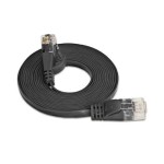 Wirewin Slim Câble patch: UTP, 1m, noir, Cat.6, AWG36, Klinkenschutz, Längenaufdruck