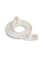 Wirewin Slim Patch cable: UTP, 0.25m, white, Cat.6, AWG36, Klinkenschutz, Längenaufdruck