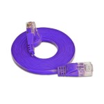 Wirewin Slim Câble patch: UTP, 0.10m,violett, Cat.6, AWG36, Klinkenschutz, Längenaufdruck