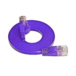 Wirewin Slim Patchkabel: UTP, 0.5m, violett, Cat.6, AWG36, Klinkenschutz, Längenaufdruck