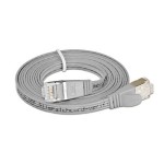 Wirewin Slim Patchkabel: STP, 5m, grau, Cat.6, AWG36, Klinkenschutz, Längenaufdruck