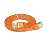 Wirewin Slim Patchkabel: STP, 0.10m, orange, Cat.6, AWG36, Klinkenschutz, Längenaufdruck