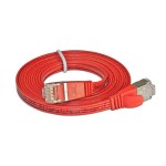Wirewin Slim Câble patch: STP, 0.10m, rouge , Cat.6, AWG36, Klinkenschutz, Längenaufdruck