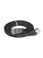 Wirewin Slim Patch cable: STP, 0.10m,black, Cat.6, AWG36, Klinkenschutz, Längenaufdruck