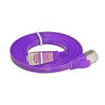Wirewin Slim Câble patch: STP, 0.25m,violett, Cat.6, AWG36, Klinkenschutz, Längenaufdruck