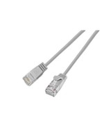 Slim Wirewin Patch cable:UTP, 15cm,grey, Cat.6, AWG36, Klinkenschutz, rund, 2.8mm