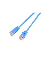 Slim Wirewin Câble patch: UTP, 50m, bleu, Cat.6, AWG36, Klinkenschutz, rund, 2.8mm