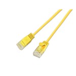 Slim Wirewin Câble patch: UTP, 15cm,jaune, Cat.6, AWG36, Klinkenschutz, rund, 2.8mm