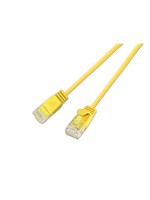 Slim Wirewin Patch cable: UTP, 15cm,yellow, Cat.6, AWG36, Klinkenschutz, rund, 2.8mm