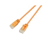 Slim Wirewin Câble patch: UTP, 15cm, orange, Cat.6, AWG36, Klinkenschutz, rund, 2.8mm