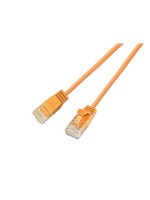 Slim Wirewin Patch cable: UTP, 1m, orange, Cat.6, AWG36, Klinkenschutz, rund, 2.8mm
