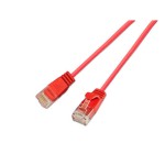 Slim Wirewin Patch cable: UTP, 50cm, red, Cat.6, AWG36, Klinkenschutz, rund, 2.8mm