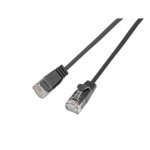 Slim Wirewin Câble patch: UTP, 1.5m, noir, Cat.6, AWG36, Klinkenschutz, rund, 2.8mm