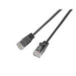 Slim Wirewin Câble patch: UTP, 2m,noir, Cat.6, AWG36, Klinkenschutz, rund, 2.8mm