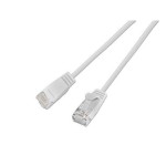 Slim Wirewin Câble patch: UTP, 50cm, blanc, Cat.6, AWG36, Klinkenschutz, rund, 2.8mm