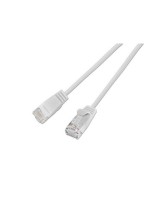 Slim Wirewin Patch cable: UTP, 50cm, white, Cat.6, AWG36, Klinkenschutz, rund, 2.8mm