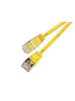 Slim Wirewin Pachkabel: F/FTP, 15cm, gelb, Cat.6, AWG36, doppelt geschirmt, 4mm