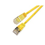 Slim Wirewin Pachcable: F/FTP, 25cm, yellow, Cat.6, AWG36, doppelt geschirmt, 4mm