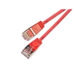 Slim Wirewin Pachcâble: F/FTP, 15cm, rouge , Cat.6, AWG36, doppelt geschirmt, 4mm