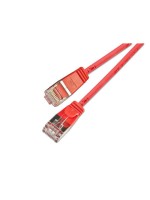 Slim Wirewin Pachcâble: F/FTP, 15cm, rouge , Cat.6, AWG36, doppelt geschirmt, 4mm