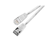 Slim Wirewin Pachcâble: F/FTP, 25cm, blanc, Cat.6, AWG36, doppelt geschirmt, 4mm