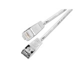 Slim Wirewin Pachcable: F/FTP, 10m, white, Cat.6, AWG36, doppelt geschirmt, 4mm