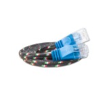 Wirewin Slim Toughcâble: UTP, 0.25m, bleu, Cat.6, AWG36, Klinkenschutz, Nylonmantel