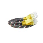 Wirewin Slim Toughcâble: UTP, 0.25m, jaune, Cat.6, AWG36, Klinkenschutz, Nylonmantel