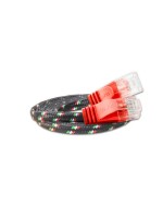 Wirewin Slim Toughcâble: UTP, 0.5m, rouge , Cat.6, AWG36, Klinkenschutz, Nylonmantel