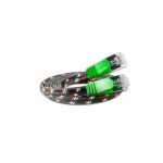 Slim Wirewin Toughcâble: STP, 0.25m, vert, Cat.6, AWG36, Klinkenschutz, Nylonmantel