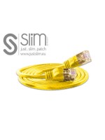 Slim Wirewin Pachcâble: F/FTP, 7.5m, jaune, Cat.6, AWG36, doppelt geschirmt, 4mm