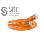 Slim Wirewin Pachcâble: F/FTP, 7.5m, orange, Cat.6, AWG36, doppelt geschirmt, 4mm