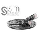 Slim Wirewin Pachkabel: F/FTP, 7.5m,schwarz, Cat.6, AWG36, doppelt geschirmt, 4mm