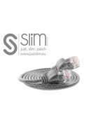 Slim Wirewin Patchkabel: UTP, 7.5m, grau, Cat.6, AWG36, Klinkenschutz, rund, 2.8mm
