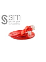 Slim Wirewin Patchkabel: UTP, 7.5m, rot, Cat.6, AWG36, Klinkenschutz, rund, 2.8mm